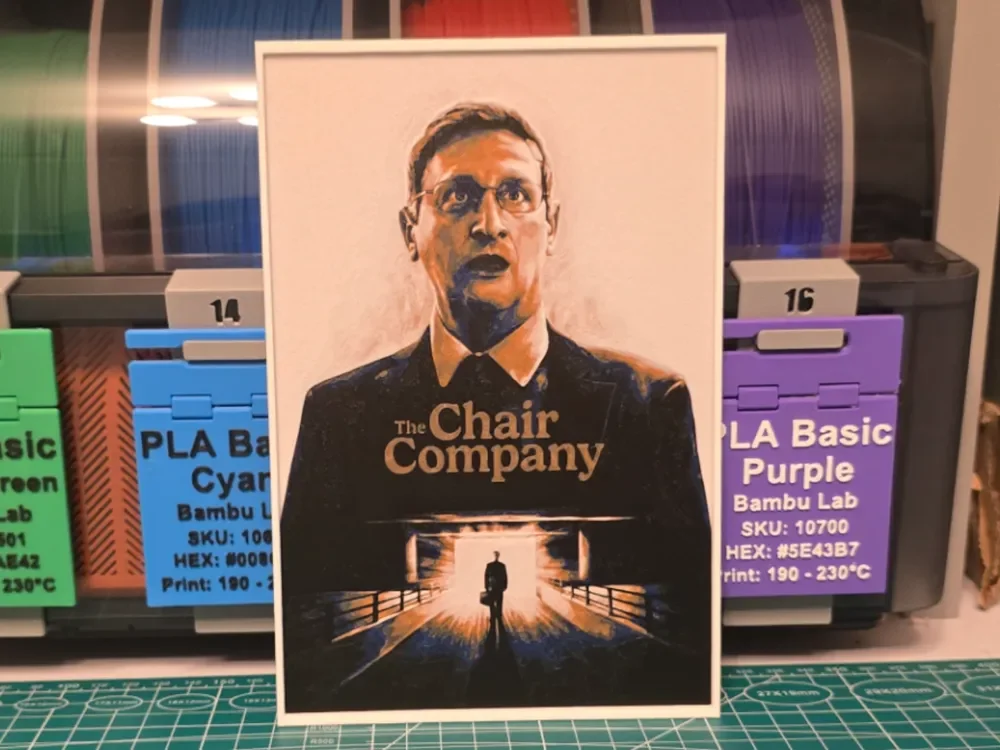 The Chair Company Poster - Hueforge Art by Lumpy3D HueForge model: The Chair Company Poster - Hueforge Art by Lumpy3D