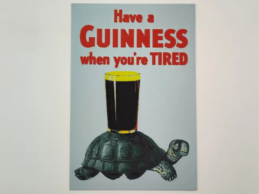 Vintage Guinness advertising poster 07 - Hueforge by Altf4-Formation HueForge model: Vintage Guinness advertising poster 07 - Hueforge by Altf4-Formation