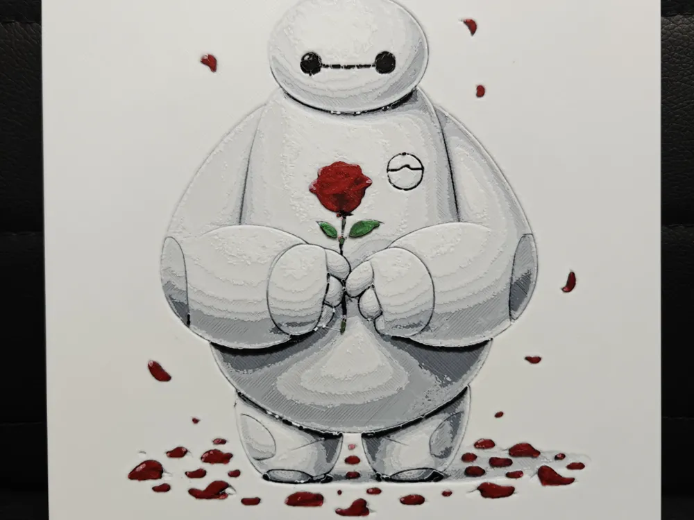 Valentine Baymax by TheHueforgeLady HueForge model: Valentine Baymax by TheHueforgeLady