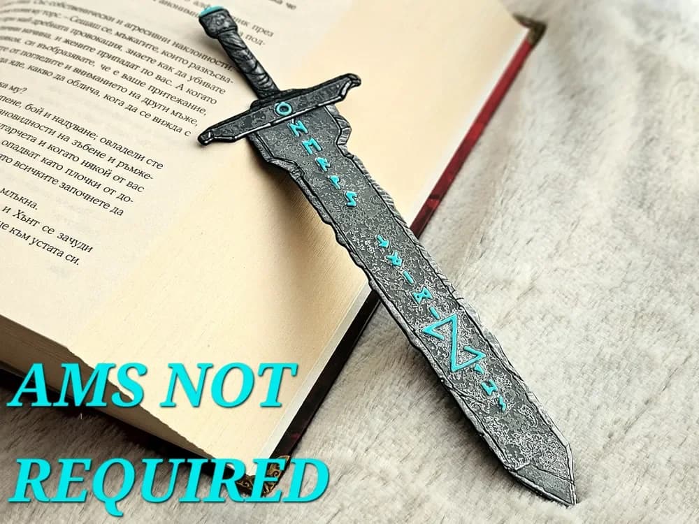 Runic Blade - Viking Sword Bookmark by C3D HueForge model: Runic Blade - Viking Sword Bookmark by C3D