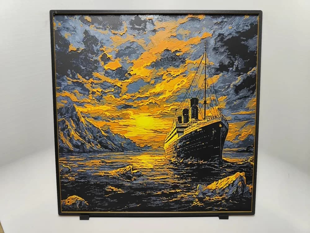 Titanic Sunset - Hueforge by BeaN HueForge model: Titanic Sunset - Hueforge by BeaN