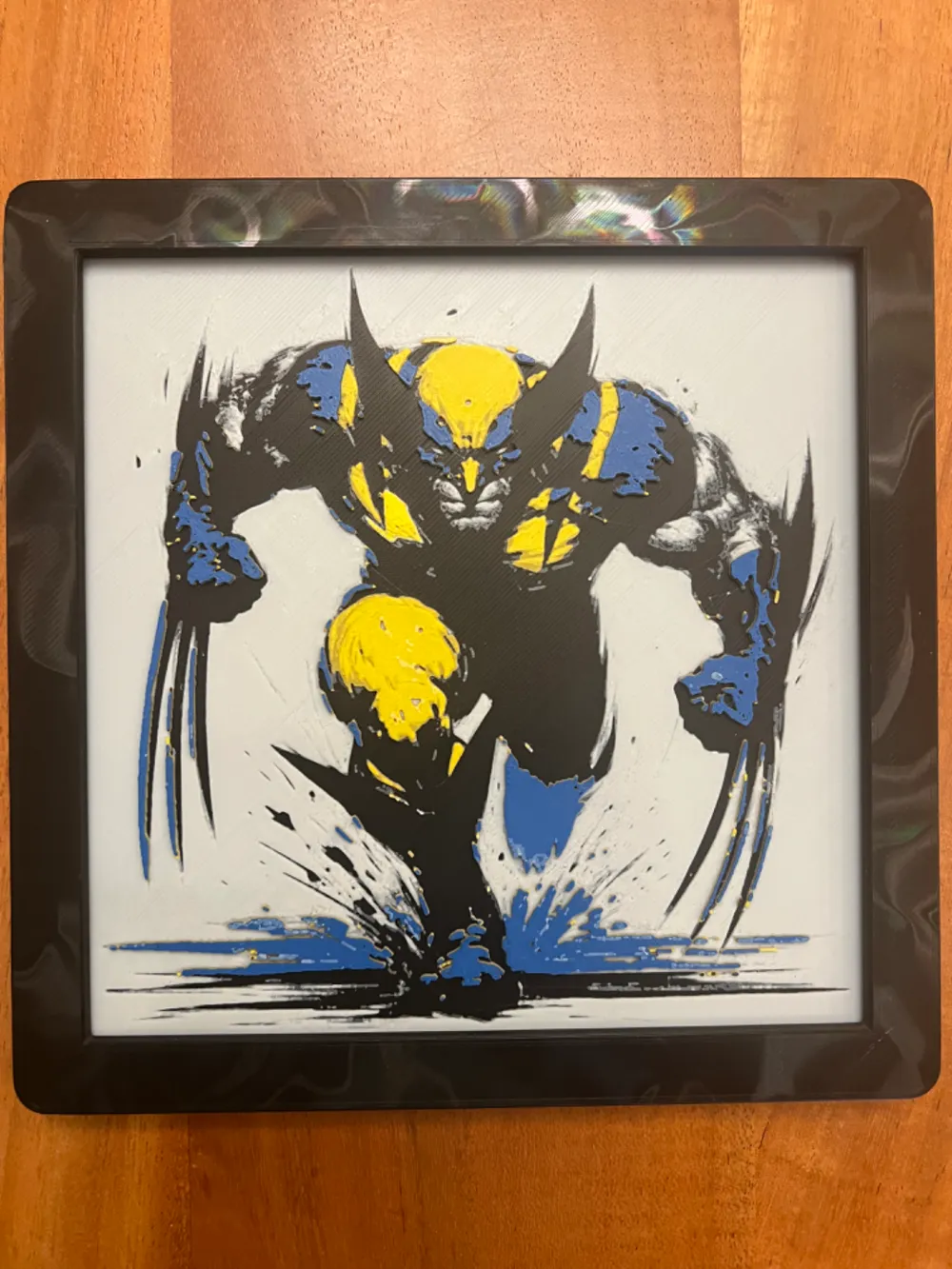 Wolverine (Multi-Colored) by JustBe 3D Printing HueForge model: Wolverine (Multi-Colored) by JustBe 3D Printing