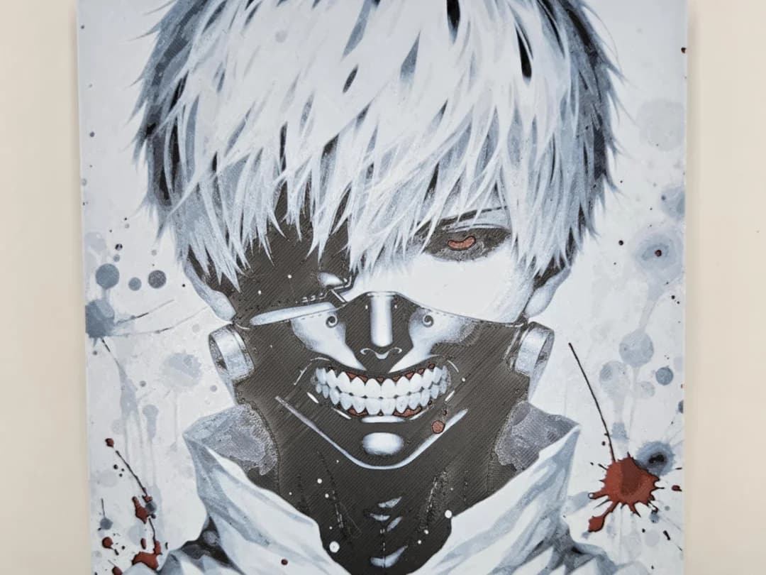 Graffiti Kaneki Ken Hueforge by 3Ree Printing HueForge model: Graffiti Kaneki Ken Hueforge by 3Ree Printing