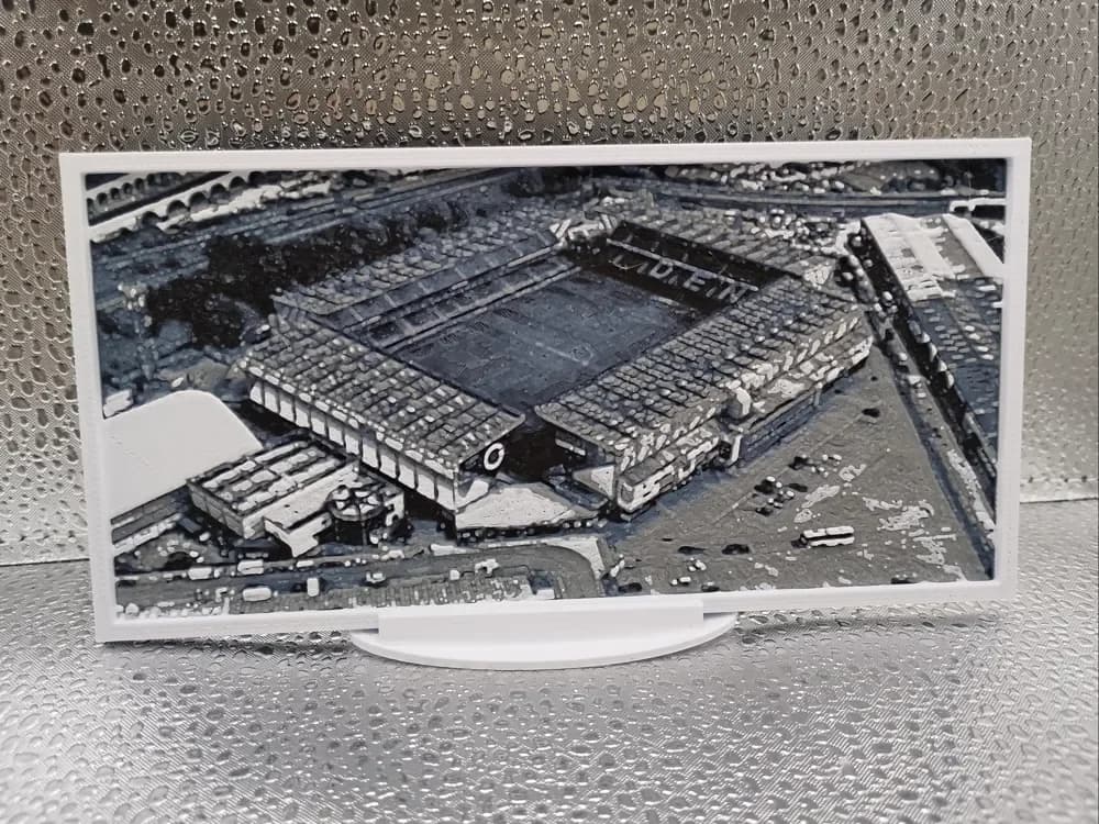 Millwall - The Den hueforge by Borishotch Industries HueForge model: Millwall - The Den hueforge by Borishotch Industries