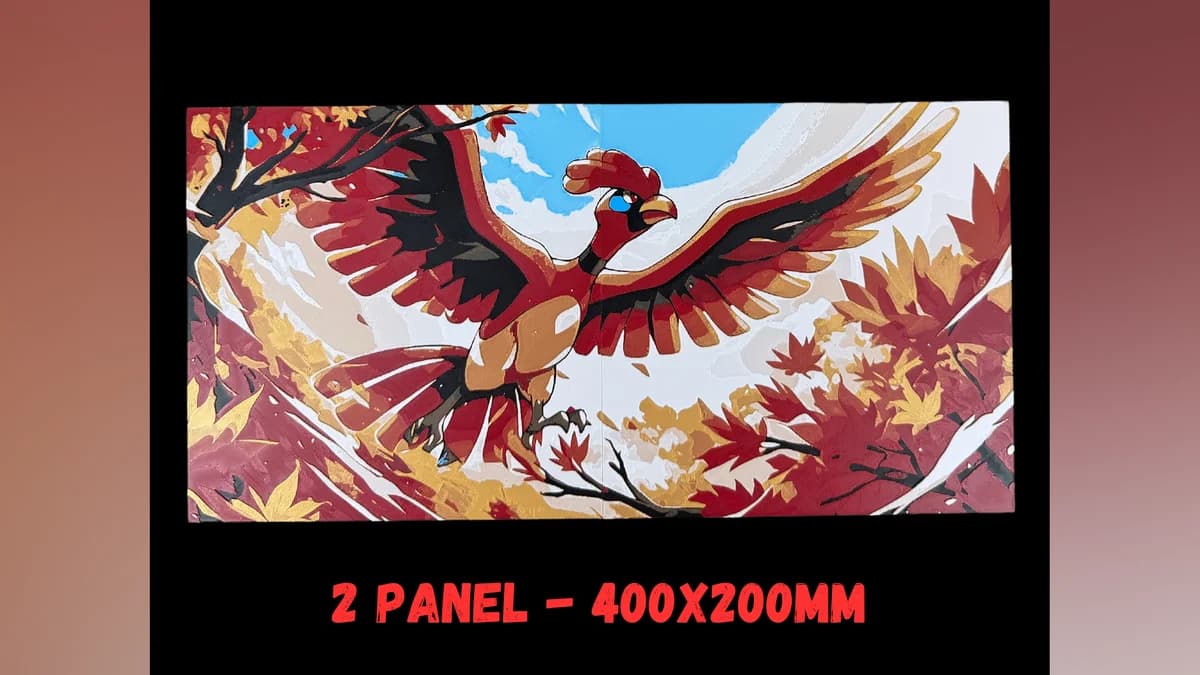 Ho-Oh - Pokemon Multi-Panel Hueforge & AMS Art Size by Canadian Gamer HueForge model: Ho-Oh - Pokemon Multi-Panel Hueforge & AMS Art Size by Canadian Gamer