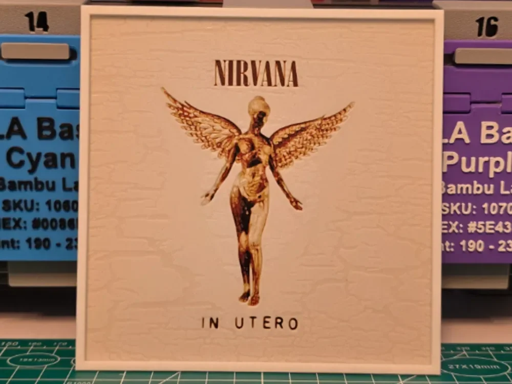 Nirvana "In Utero" Album - Hueforge Art by Lumpy3D HueForge model: Nirvana "In Utero" Album - Hueforge Art by Lumpy3D