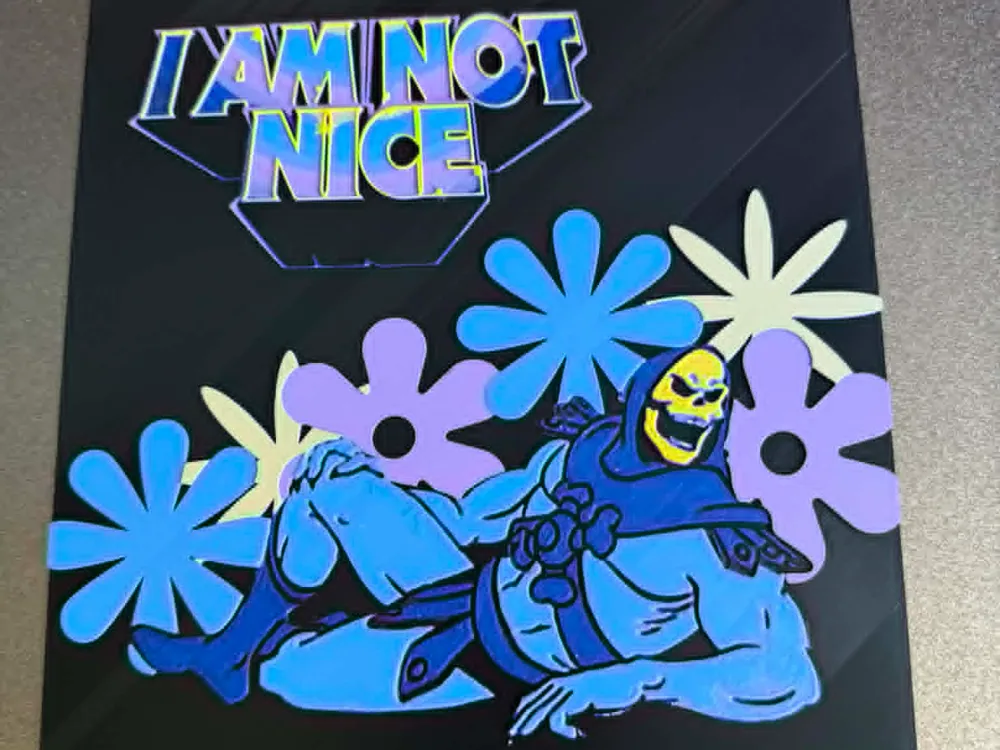 "I am not nice" Skeleton Meme - Masters Hueforge by IslandLooter HueForge model: "I am not nice" Skeleton Meme - Masters Hueforge by IslandLooter