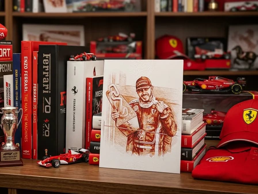 First victory Hamilton Ferrari - HueForge First victory Hamilton Ferrari - HueForge