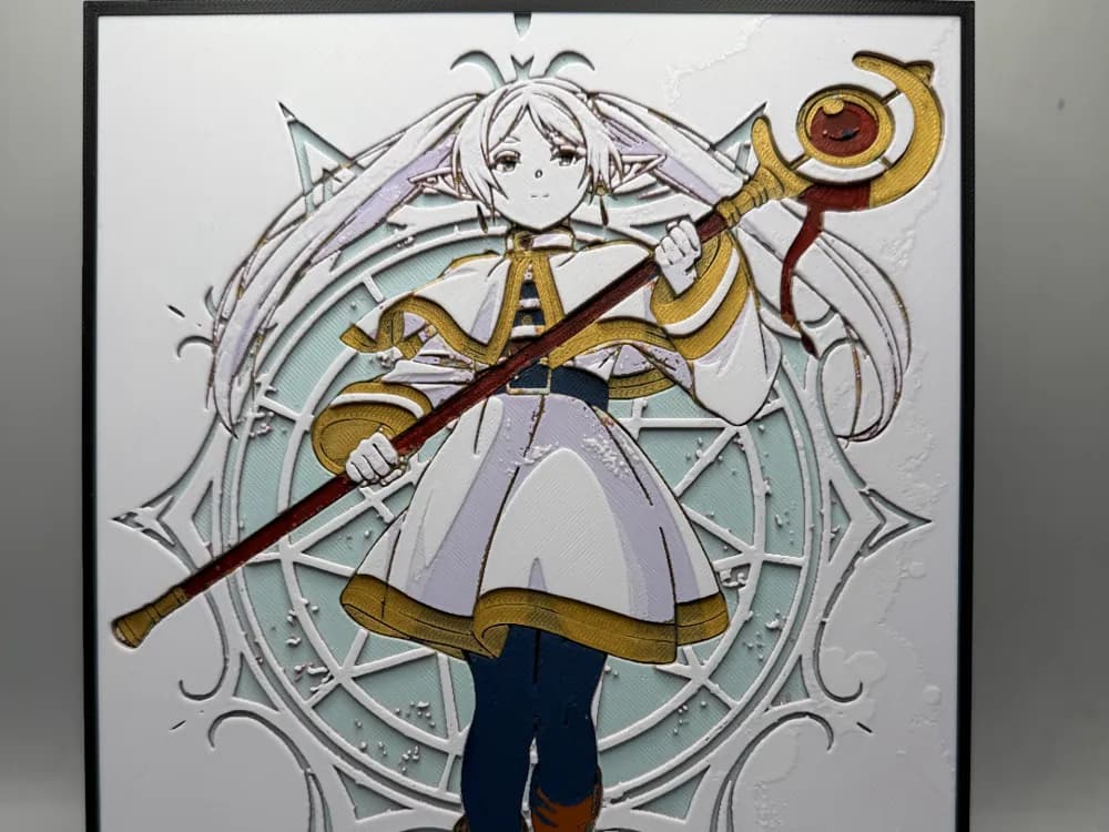 HueForge model: Frieren: Beyond Journey's End Hueforge - Frieren by MonkeyForge 3D