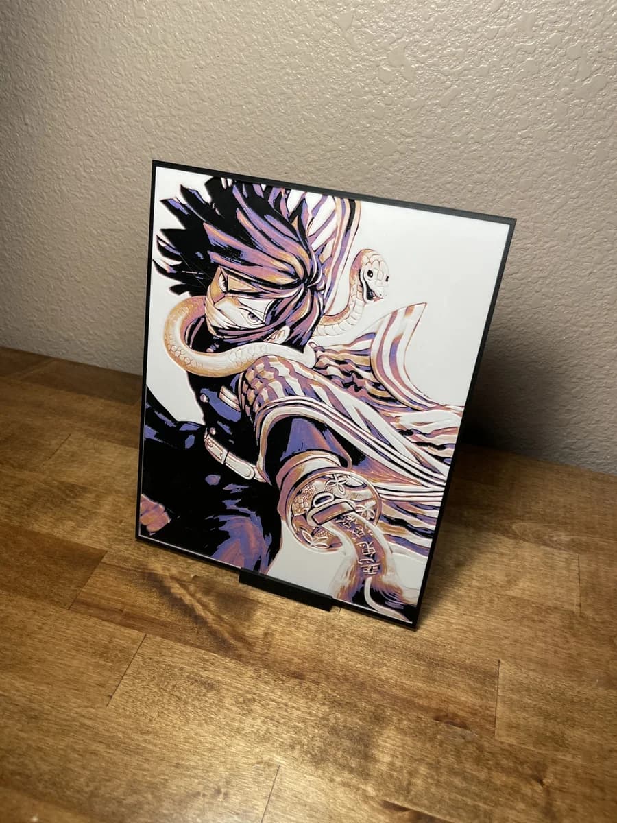 Obanai Iguro (purple) - Demon Slayer by Cloudy Nostalgia HueForge model: Obanai Iguro (purple) - Demon Slayer by Cloudy Nostalgia