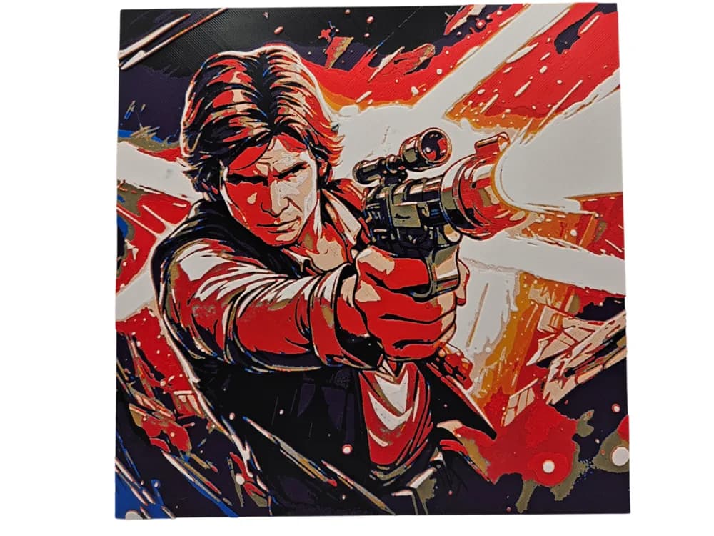 HueForge model: Han Solo (Star Wars hueforge) by BusyKikiBee