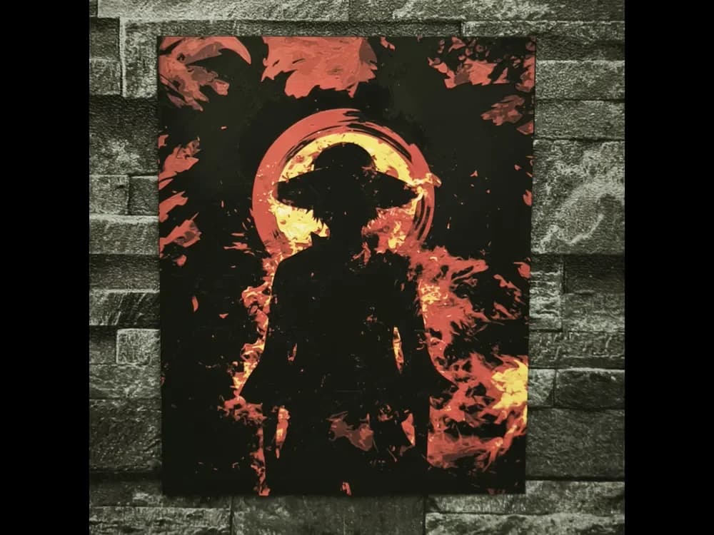 hueforge one piece fire 4 colors by StefBull85 HueForge model: hueforge one piece fire 4 colors by StefBull85