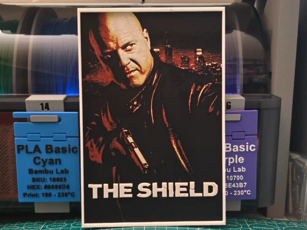 HueForge model: The Shield Poster - Hueforge Art by Lumpy3D