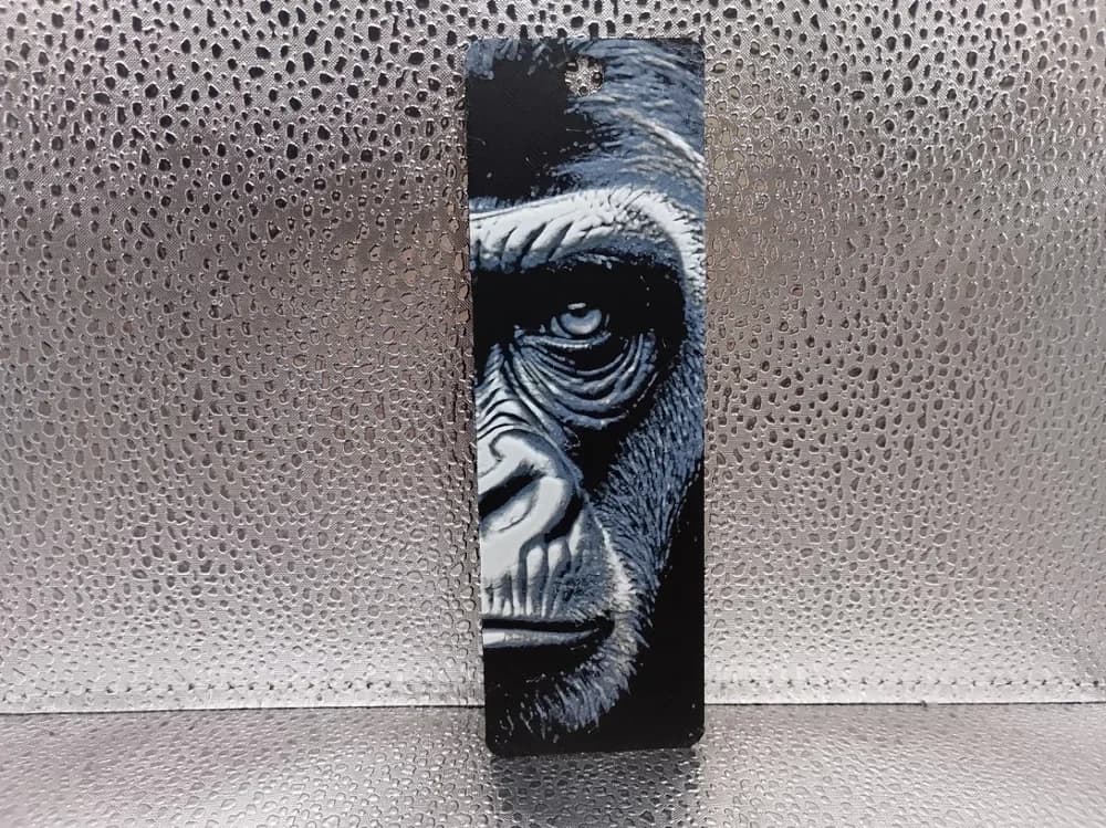 Gorilla Bookmark - Hueforge by Borishotch Industries HueForge model: Gorilla Bookmark - Hueforge by Borishotch Industries