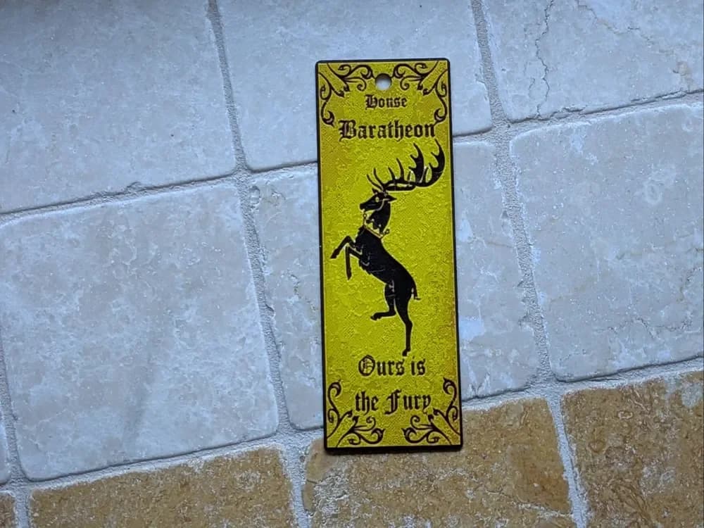 A Game of Throne Bookmark - House Baratheon by suaimondi HueForge model: A Game of Throne Bookmark - House Baratheon by suaimondi