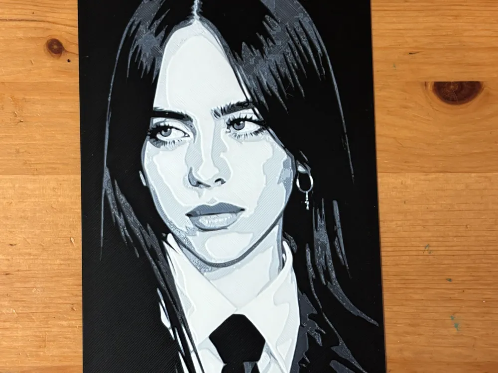 Billie Eilish Hueforge by Morganja HueForge model: Billie Eilish Hueforge by Morganja