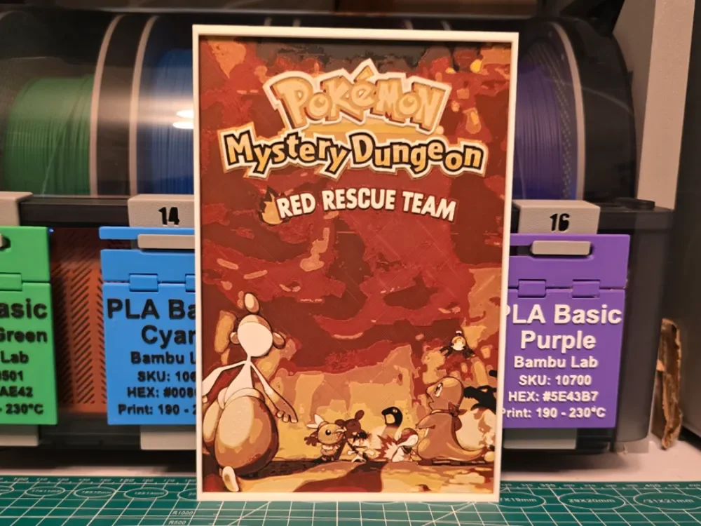 Pokémon Mystery Dungeon: Red Rescue - Hueforge Art by Lumpy3D HueForge model: Pokémon Mystery Dungeon: Red Rescue - Hueforge Art by Lumpy3D