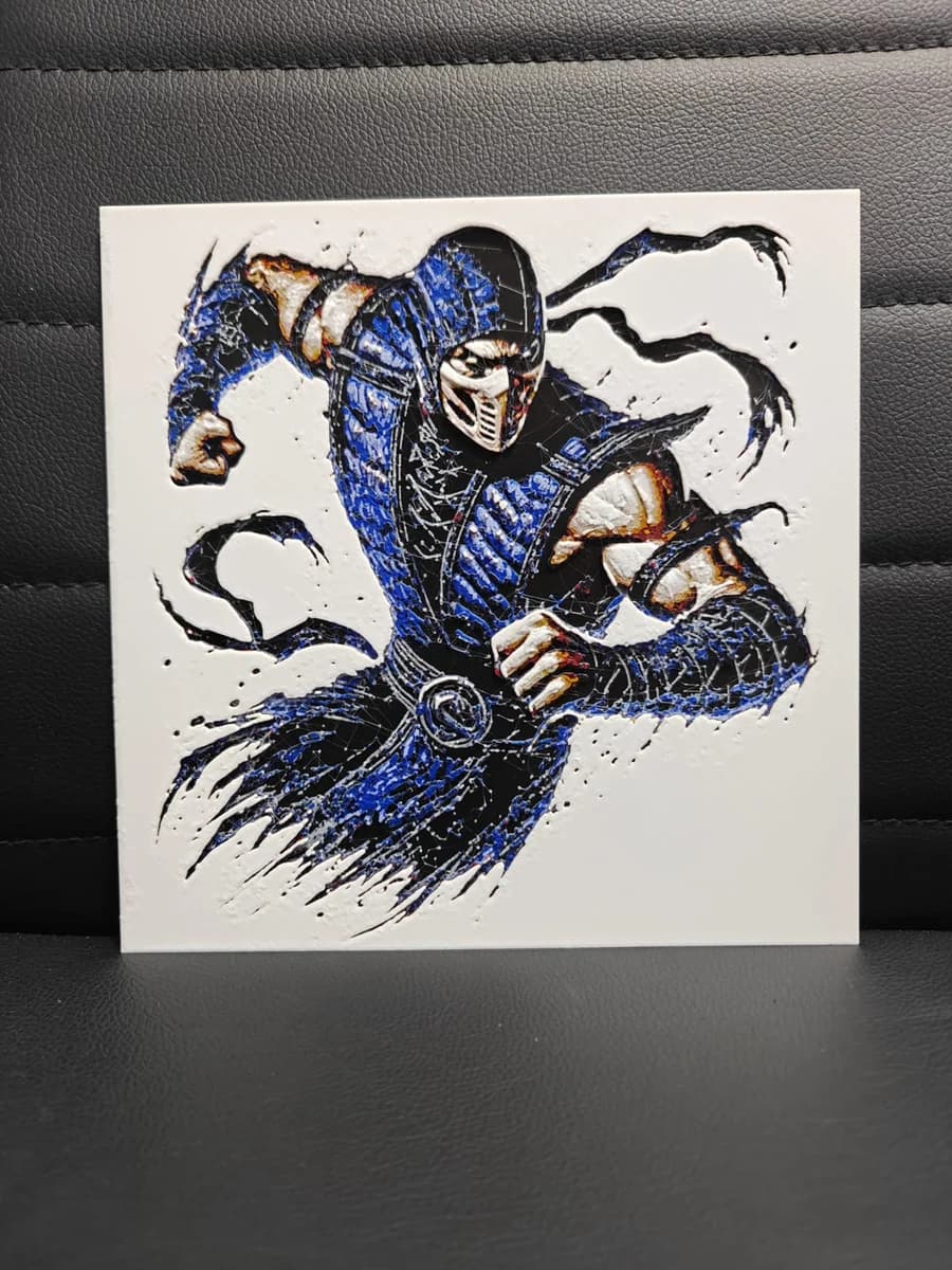 Sub-Zero Mortal Kombat by TheHueforgeLady HueForge model: Sub-Zero Mortal Kombat by TheHueforgeLady