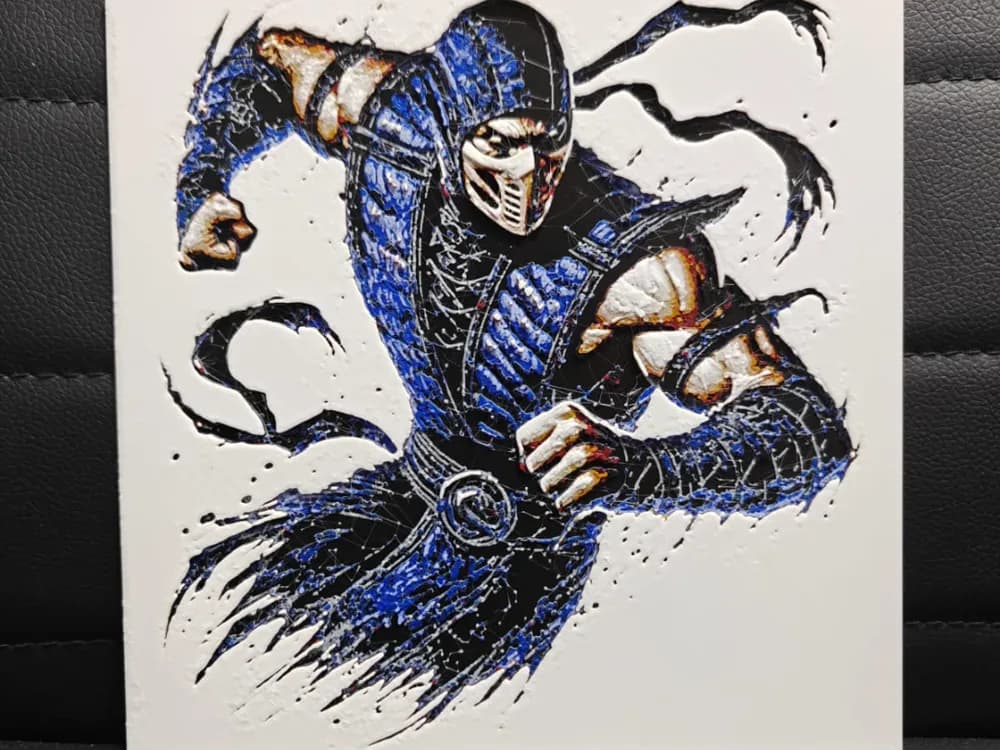 Sub-Zero Mortal Kombat by TheHueforgeLady HueForge model: Sub-Zero Mortal Kombat by TheHueforgeLady
