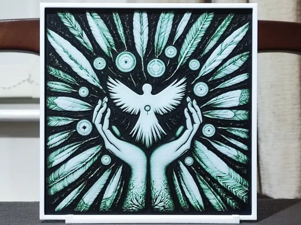 Dove Of Peace - HueForge 3 Color by BoDad HueForge model: Dove Of Peace - HueForge 3 Color by BoDad
