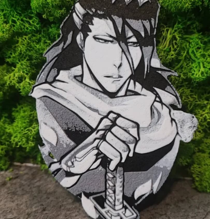 Byakuya Bleach by Garuda3D HueForge model: Byakuya Bleach by Garuda3D