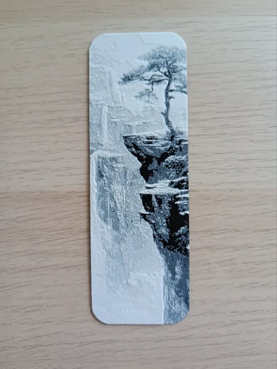 Tree on the Cliff Bookmark by Atrus Design HueForge model: Tree on the Cliff Bookmark by Atrus Design