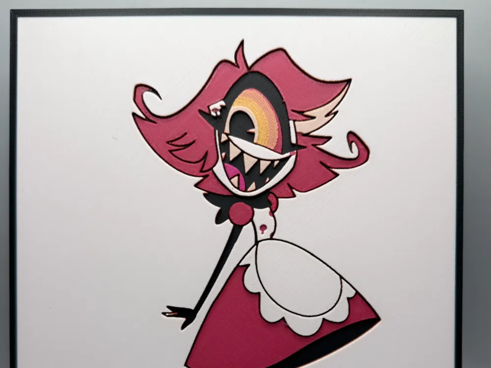 Hazbin Hotel Hueforge - Niffty by MonkeyForge 3D HueForge model: Hazbin Hotel Hueforge - Niffty by MonkeyForge 3D