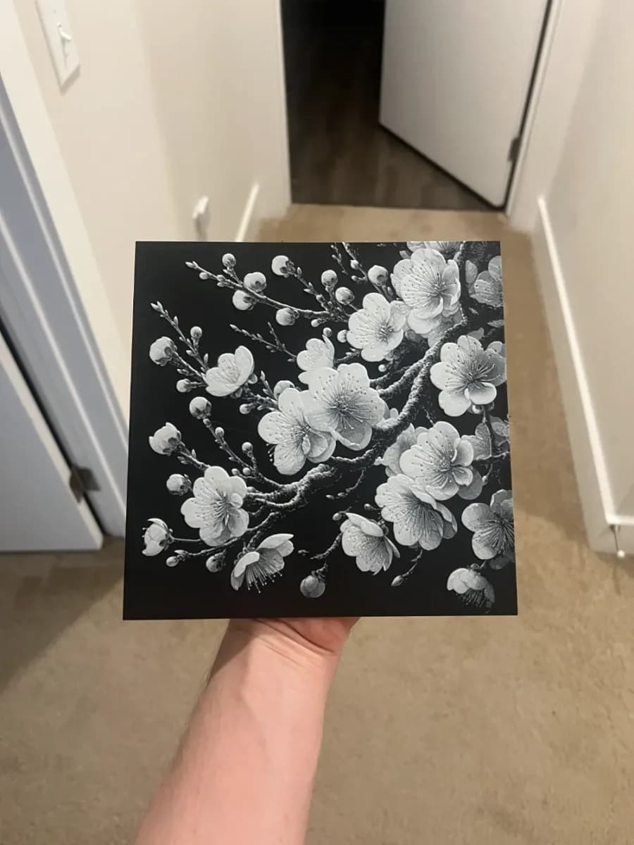 Cherry Blossom Art Hueforge by RP47 Designs HueForge model: Cherry Blossom Art Hueforge by RP47 Designs