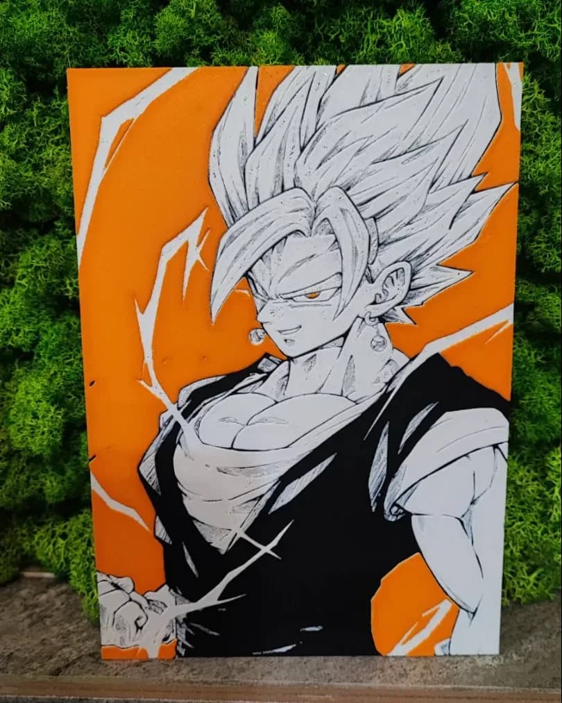 Vegito - Custom Background by Garuda3D HueForge model: Vegito - Custom Background by Garuda3D