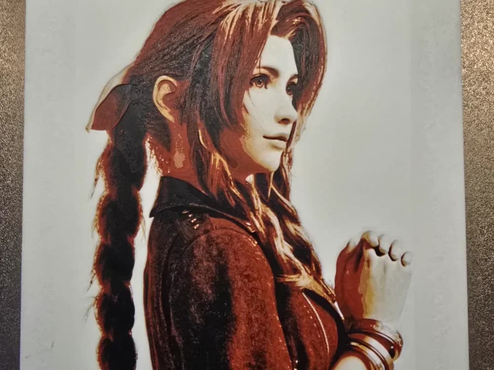 Final Fantasy 7 - Aerith Hueforge by 3D-Mentiel HueForge model: Final Fantasy 7 - Aerith Hueforge by 3D-Mentiel