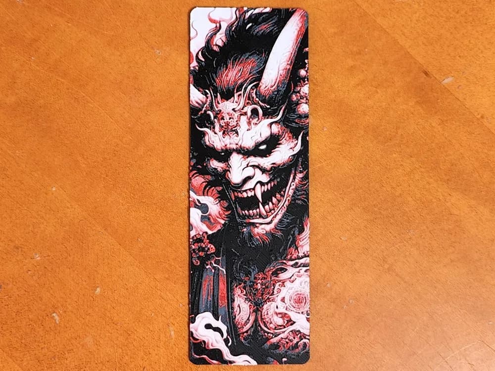 Oni Yokai Bookmark - Japanese Demon - Hueforge by Sarge HueForge model: Oni Yokai Bookmark - Japanese Demon - Hueforge by Sarge