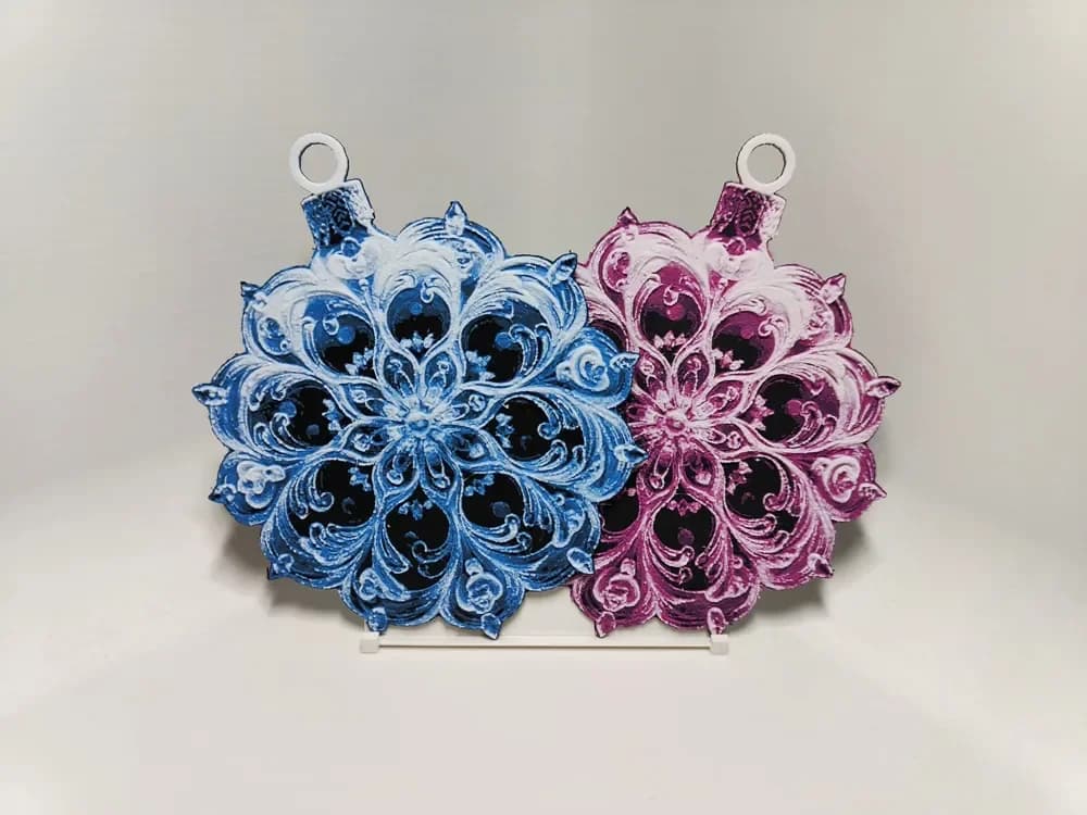 HueForge model: Christmas Tree Ornament - Frosted Glass Ball by BeaN