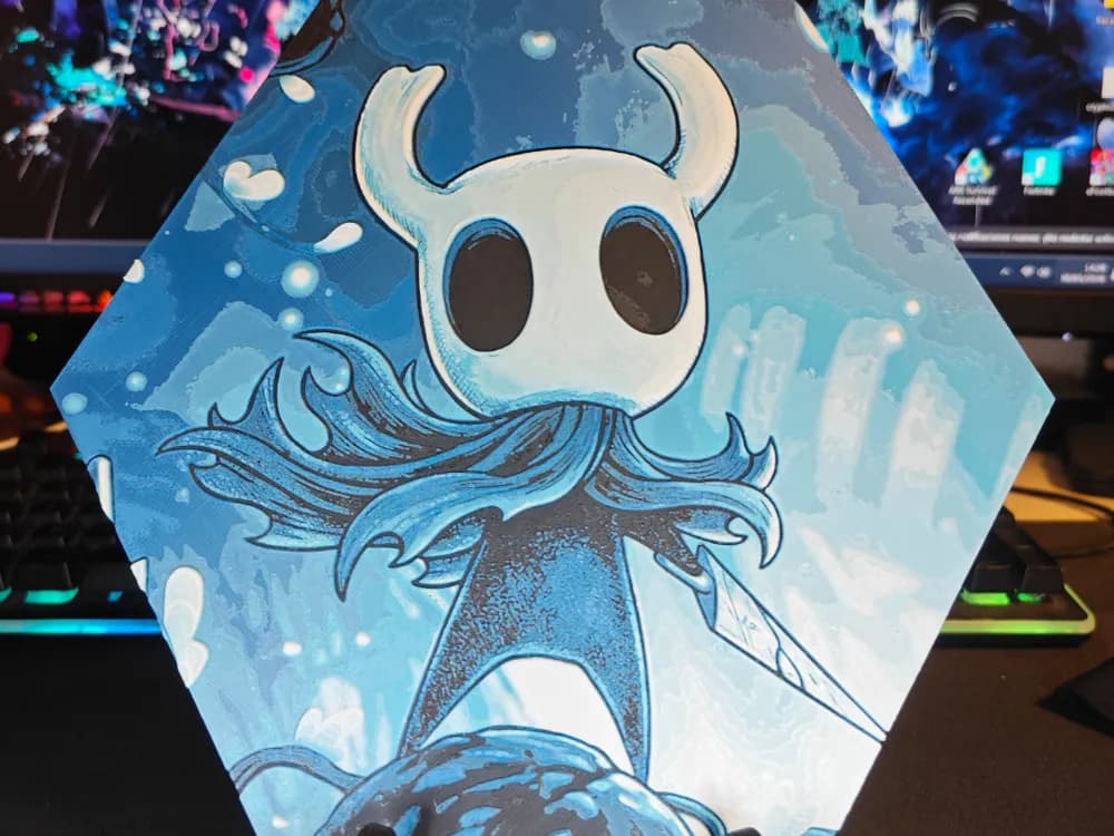 Hueforge The Knight | Hollow Knight modo panal by JGz3DMaker HueForge model: Hueforge The Knight | Hollow Knight modo panal by JGz3DMaker