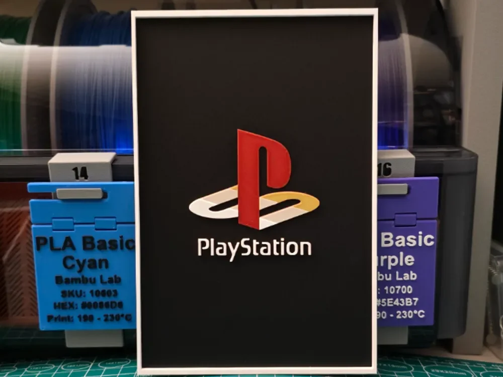 PlayStation Logo Poster – Hueforge Art by Lumpy3D HueForge model: PlayStation Logo Poster – Hueforge Art by Lumpy3D