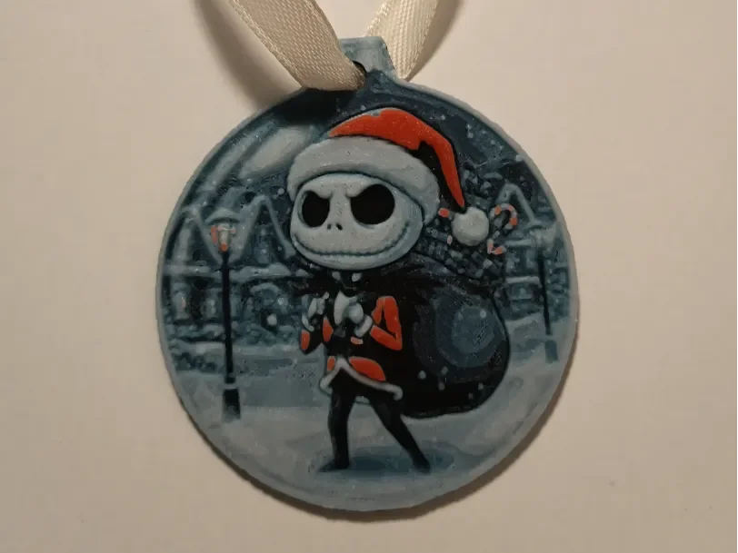 Christmas ornament hueforge Jack Skellington by 3DNesy HueForge model: Christmas ornament hueforge Jack Skellington by 3DNesy