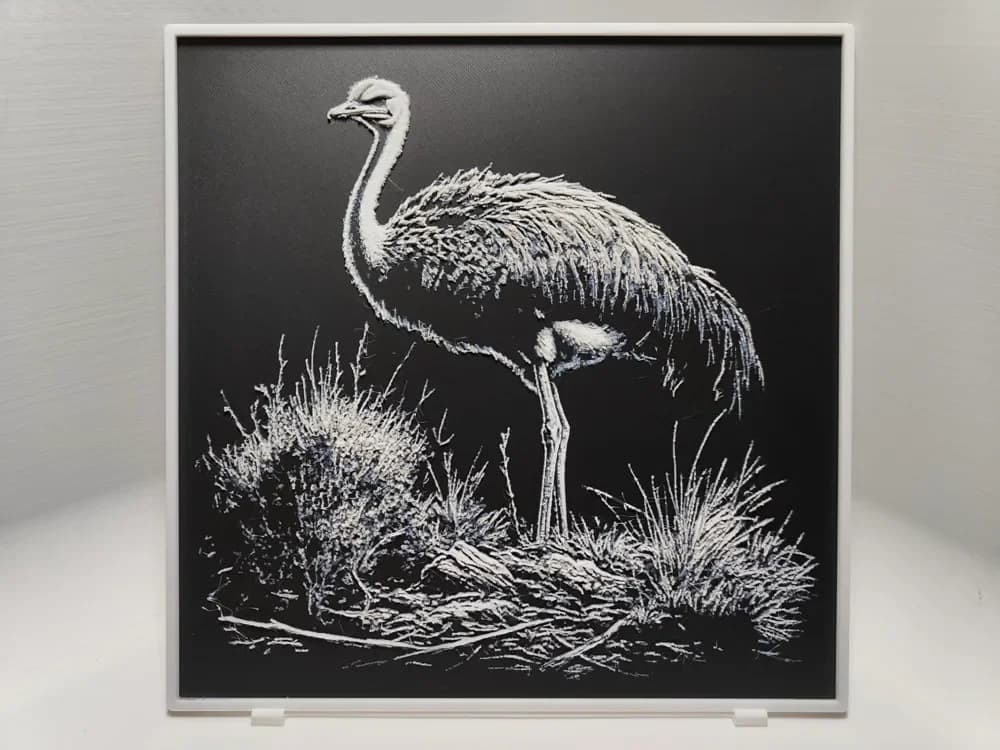 Ostrich - Hueforge by BeaN HueForge model: Ostrich - Hueforge by BeaN