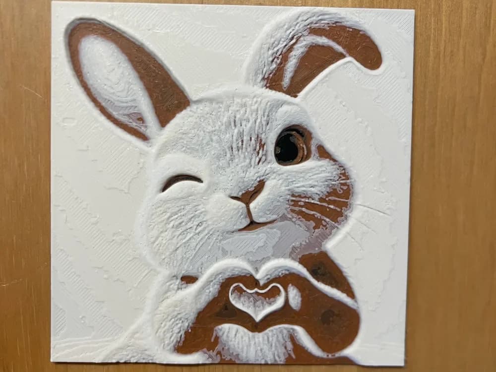 Cute Rabbit by Morganja HueForge model: Cute Rabbit by Morganja