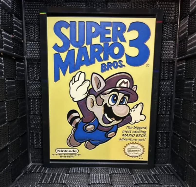 Hueforge Game Poster - Super Mario Bros. 3 - by JoDau HueForge model: Hueforge Game Poster - Super Mario Bros. 3 - by JoDau