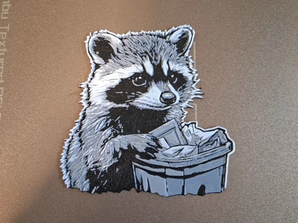 Raccoon in the garbage - Hueforge Raccoon in the garbage - Hueforge
