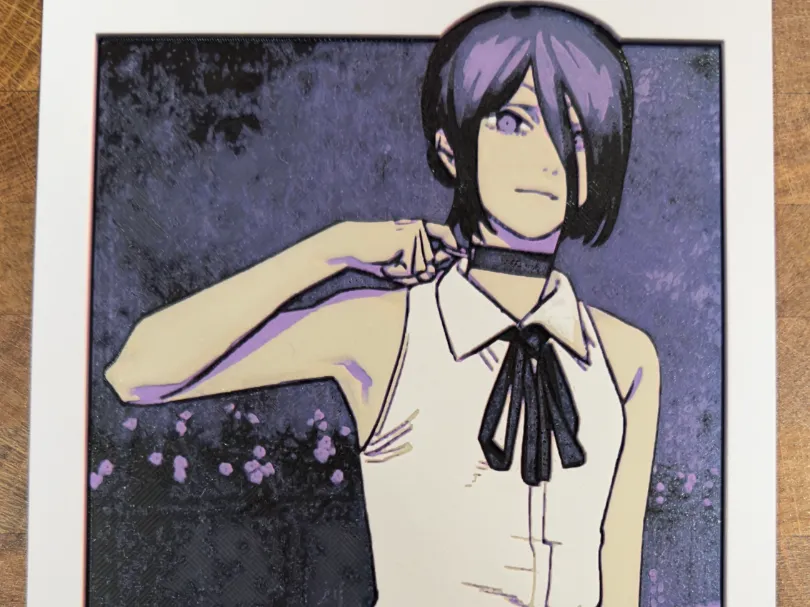 Chainsaw Man - Reze Necklace by Pretty Okay Prints HueForge model: Chainsaw Man - Reze Necklace by Pretty Okay Prints