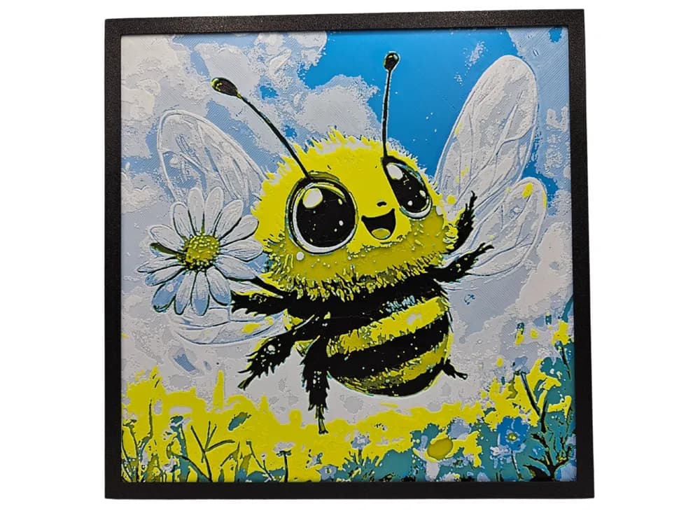 Happy Spring Bee by BusyKikiBee HueForge model: Happy Spring Bee by BusyKikiBee