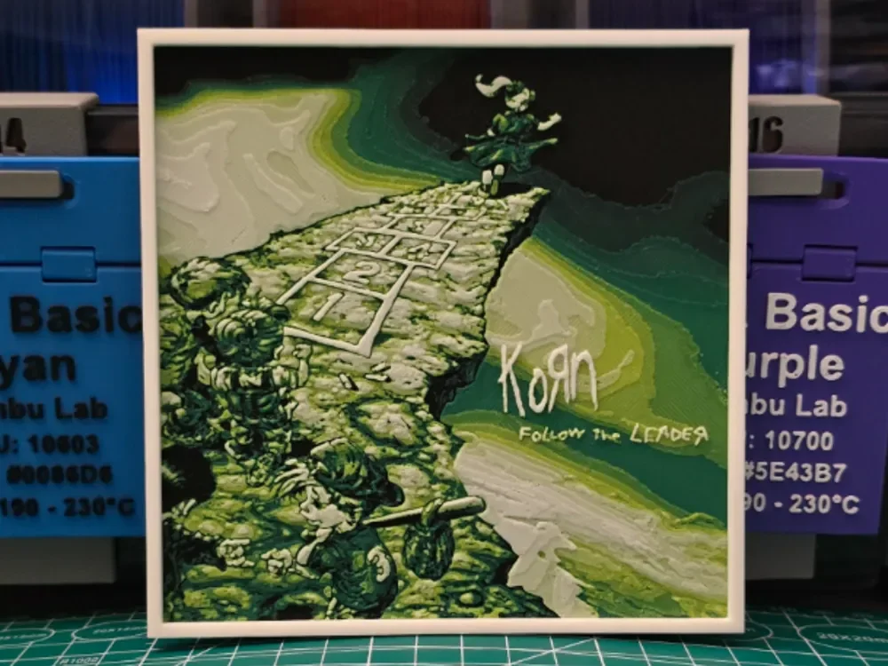 HueForge model: Korn "Follow the Leader" Album - Hueforge Art by Lumpy3D
