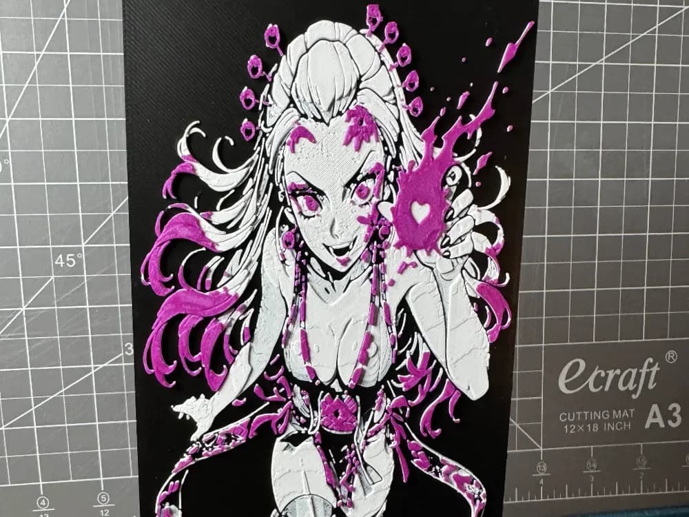 HueForge model: Hueforge of Uppermoon Daki From Demon Slayer by SBC Creations