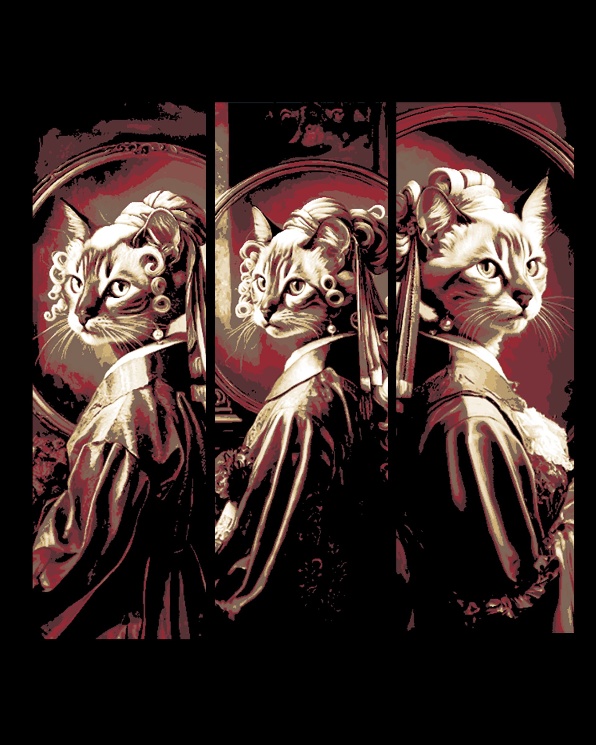 Cats dressed in elegant clothes Victorian style - Set of Bookmarks Cats dressed in elegant clothes Victorian style - Set of Bookmarks