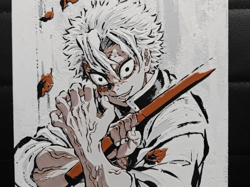 HueForge model: Sanemi Shinazugawa by TheHueforgeLady