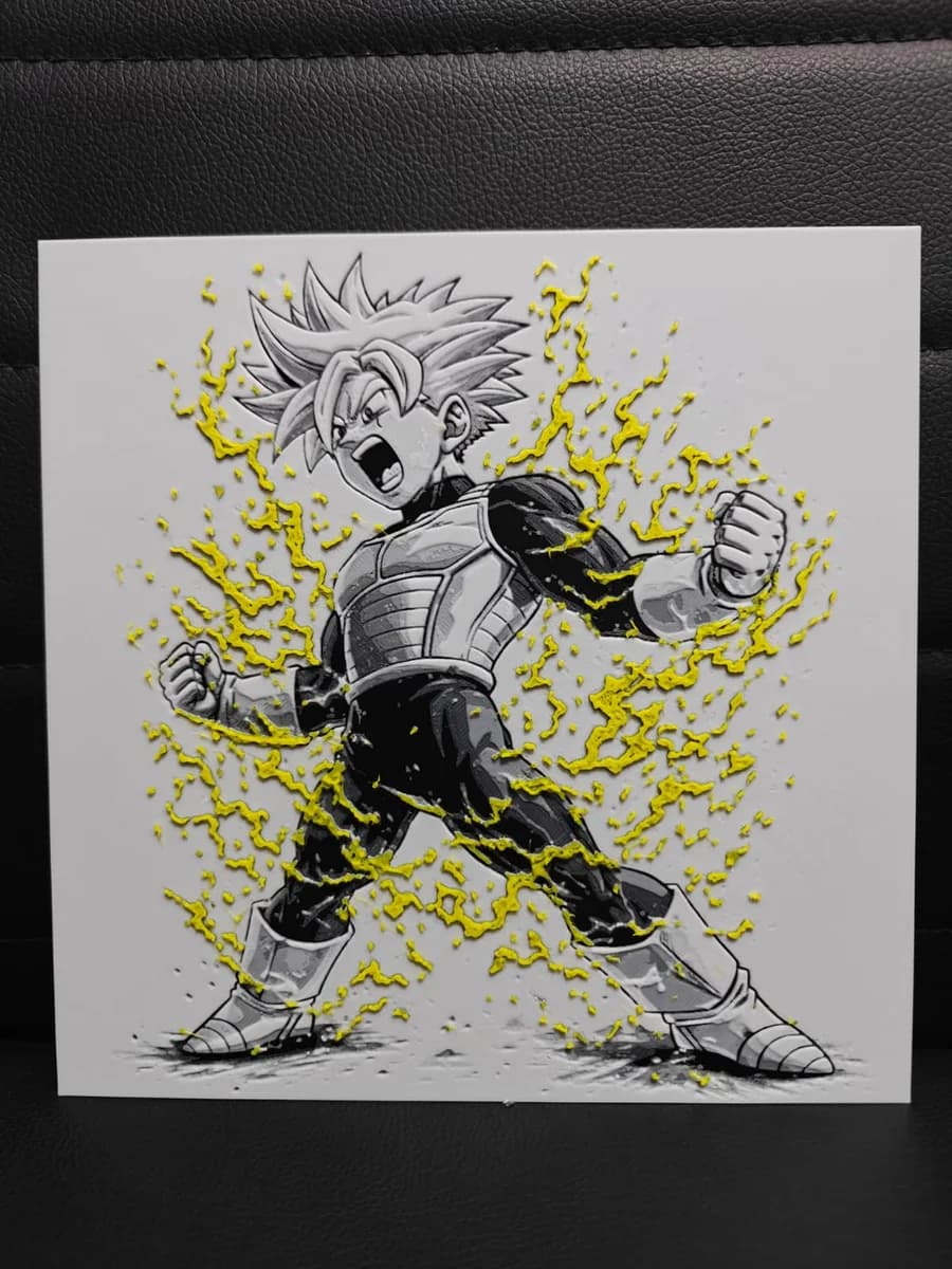 Teen Gohan SSJ by TheHueforgeLady HueForge model: Teen Gohan SSJ by TheHueforgeLady