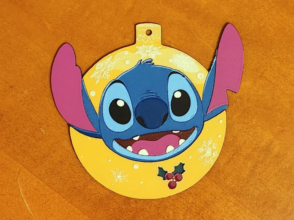 Stitch Christmas Tree Decoration / Ornament Bauble by Sarge HueForge model: Stitch Christmas Tree Decoration / Ornament Bauble by Sarge