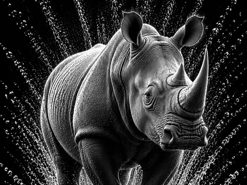 Bookmark Rhino /collectible cards EASY PRINT Bookmark Rhino /collectible cards EASY PRINT