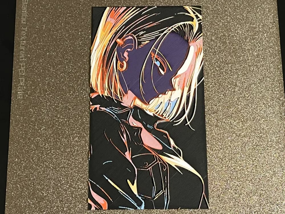 HueForge model: Android 18 Dragonball Hueforge by FantasyZ