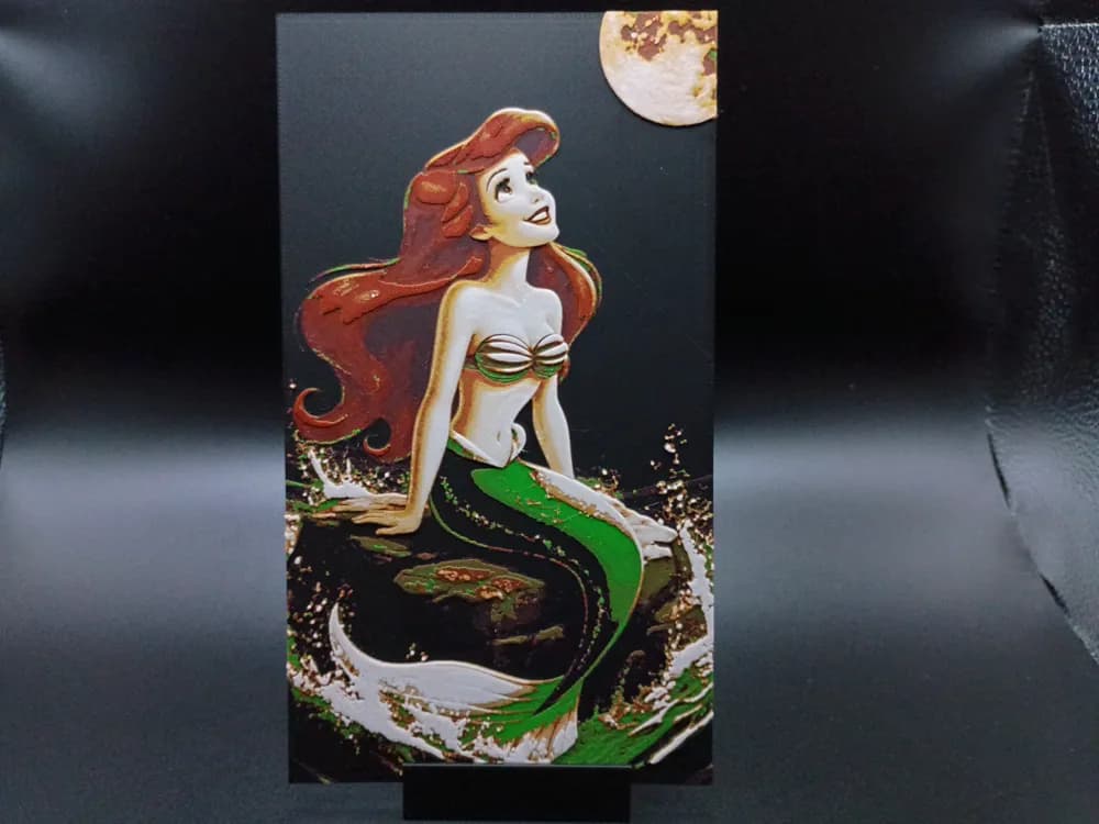HueForge model: Ariel, The Little Mermaid by 3djd